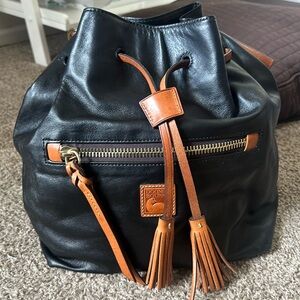 Dooney and Bourke Wexford Leather Logan Large Drawstring bucket bag